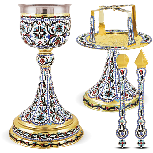 Enamel Chalice Set - 1000ml (Mount Athos)