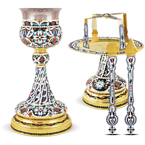 Enamel Byzantine Chalice Set - 350ml