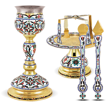 Enamel Byzantine Chalice Set - 350ml