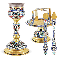 Enamel Byzantine Chalice Set - 350ml