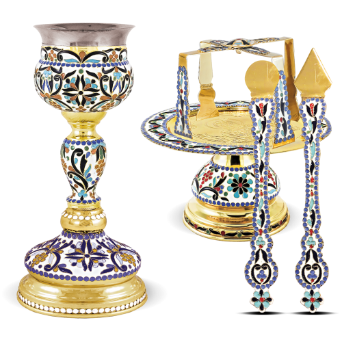 Enamel Byzantine Chalice Set - 250ml