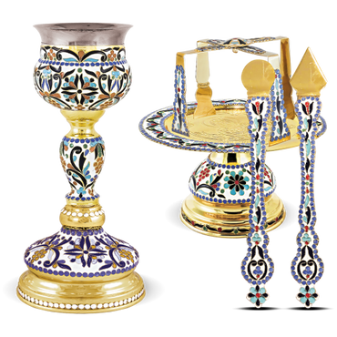 Enamel Byzantine Chalice Set - 250ml