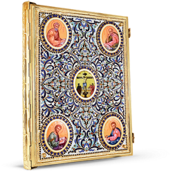 Orthodox Gospel Cover - Enamel Cross