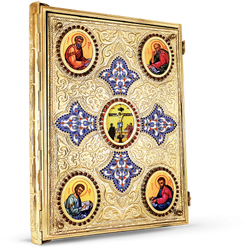 Orthodox Gospel Cover - Enamel Cross