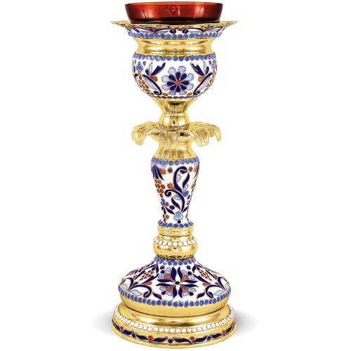 Vigil Oil Lamp (Enamel) - Byzantine