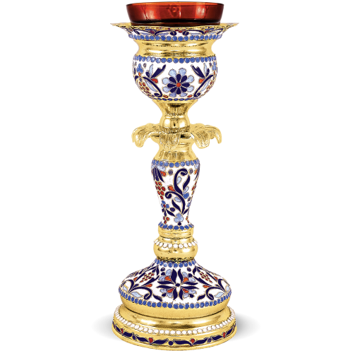 Vigil Oil Lamp (Enamel) - Byzantine