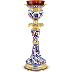 Vigil Oil Lamp (Enamel) - Byzantine