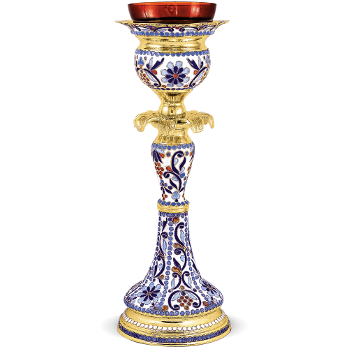 Vigil Oil Lamp (Enamel) - Byzantine