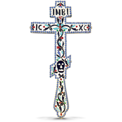 Orthodox Blessing Cross - Enamel