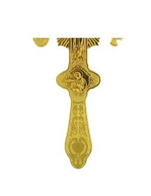 Byzantine Orthodox Priest Blessing Cross - Gold Plated