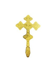 Byzantine Orthodox Priest Blessing Cross - Gold Plated