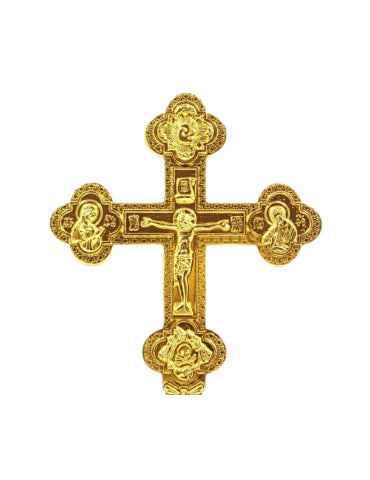 Byzantine Orthodox Priest Blessing Cross - Gold Plated