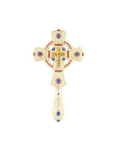 Blessing Cross with Enamel and Original stone