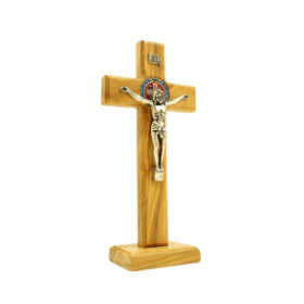 Olive wood Blessing Cross that seats on the table