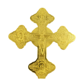 Byzantine Orthodox Priest Blessing Cross - Gold Plated