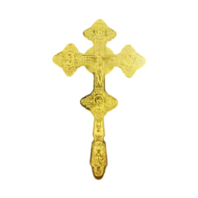 Byzantine Orthodox Priest Blessing Cross - Gold Plated