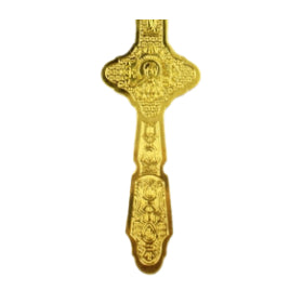 Byzantine Orthodox Priest Blessing Cross - Gold Plated