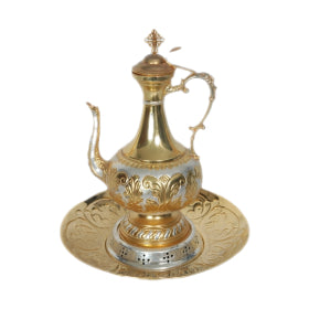 Orthodox Pitcher & Tray - Gold Plated