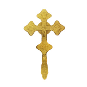 Byzantine Orthodox Priest Blessing Cross - Gold Plated