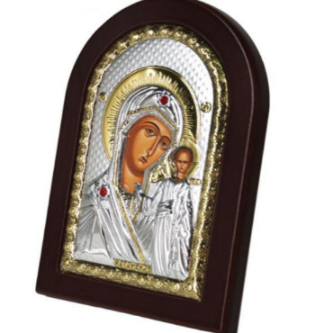 Silver and wooden frame Table And Wall Icons