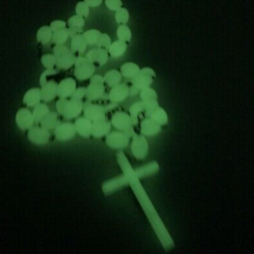 Glow in the dark wall Rosary from Jerusalem