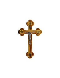 Olive Wood Cross with 4 Holy Elements