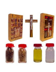 Anointing Oil and Holy Water With Crucifix