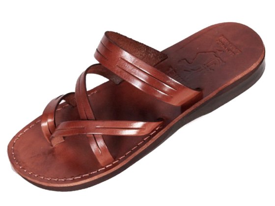 leather slip biblical handmade sandals instep strap sharon