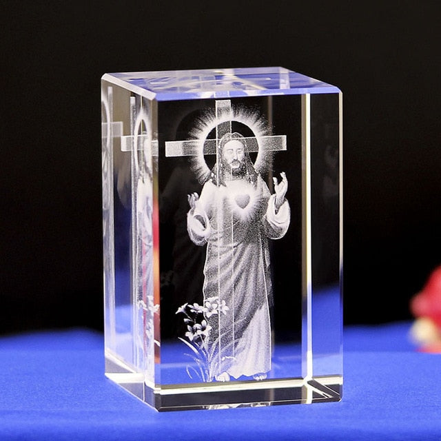 Crystal Carved with variety Holy Images