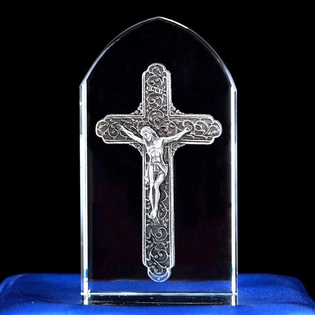 Crystal Carved with different Holy Images