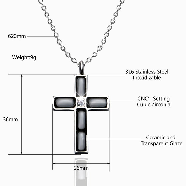 Cubic Zircon Cross Necklaces