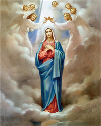 Canvas Virgin Mary Wall Painting