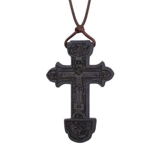 Jesus Pendant Necklaces With Leather Rope