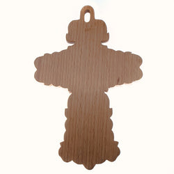 Orthodox wooden carved Crucifix Pendant