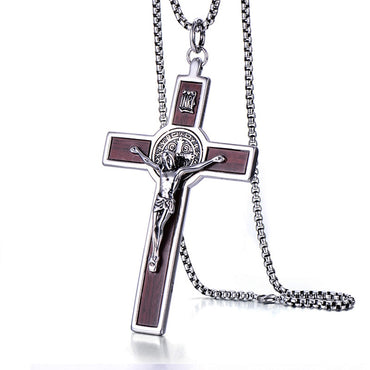 Large Crucifix Pendant Necklaces