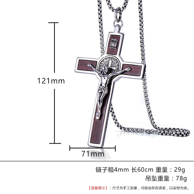 Large Crucifix Pendant Necklaces