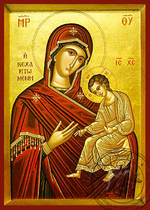 Holy Mother & Jesus Icon - Hand-Made