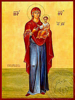 Holy Mother & Jesus Icon - Hand-Made