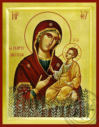 Holy Mother & Jesus Icon - Hand-Made