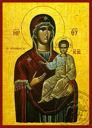 Holy Mother & Jesus Icon - Hand-Made