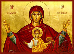 Holy Mother & Jesus Icon - Hand-Made