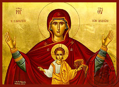 Holy Mother & Jesus Icon - Hand-Made